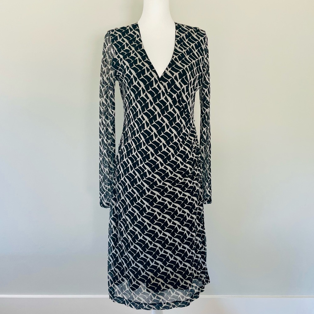 Kenneth Cole 100% Silk Wrap Dress